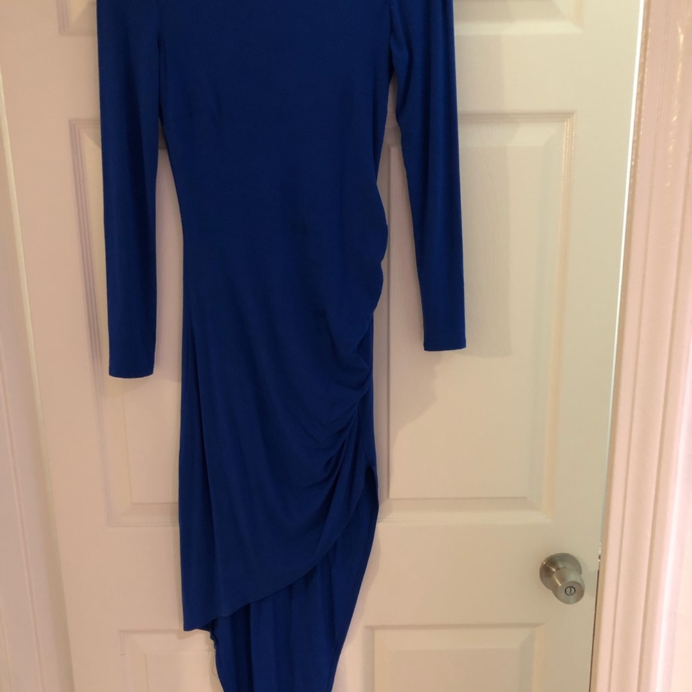 Asymmetric dress royal blue - Picture 5 of 5